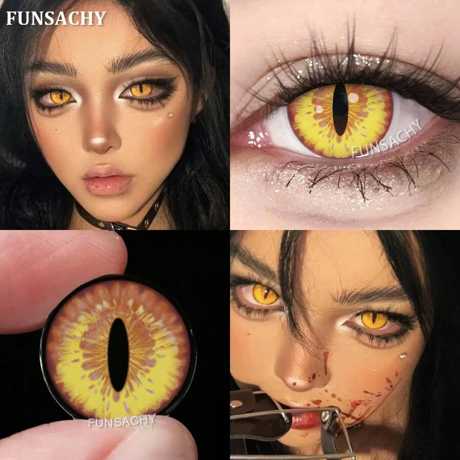 Lentile De Contact Gold Infernal Dragon