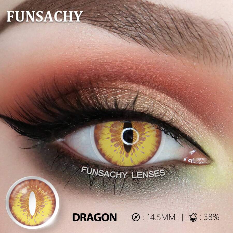 Lentile De Contact Gold Infernal Dragon