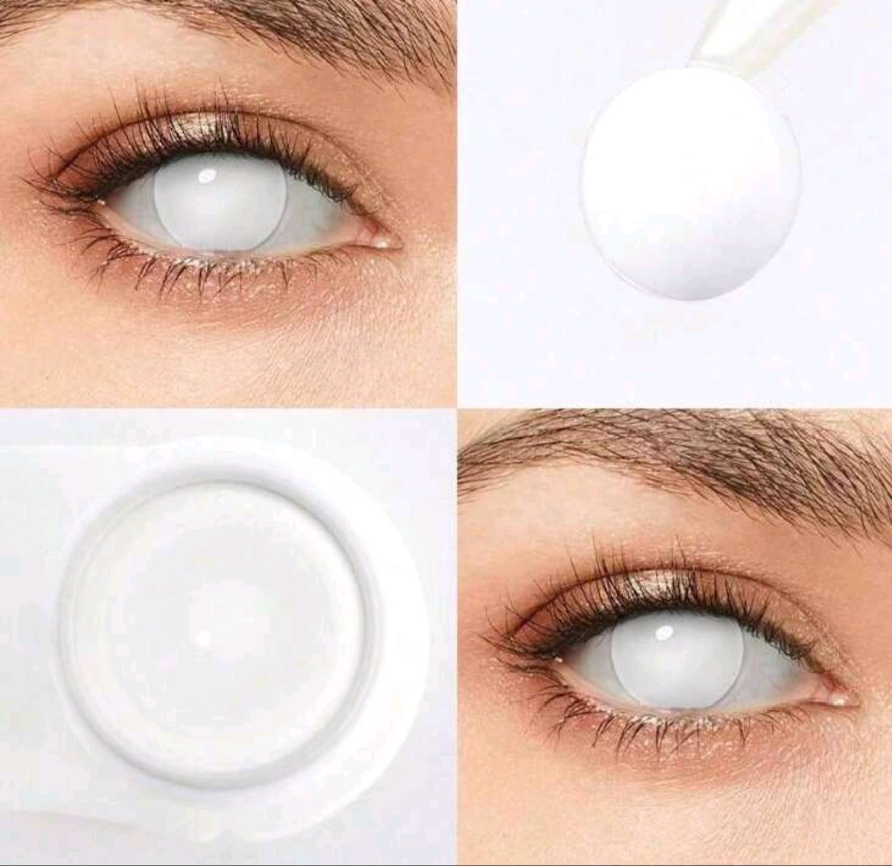 Lentile De Contact Alb Blind White