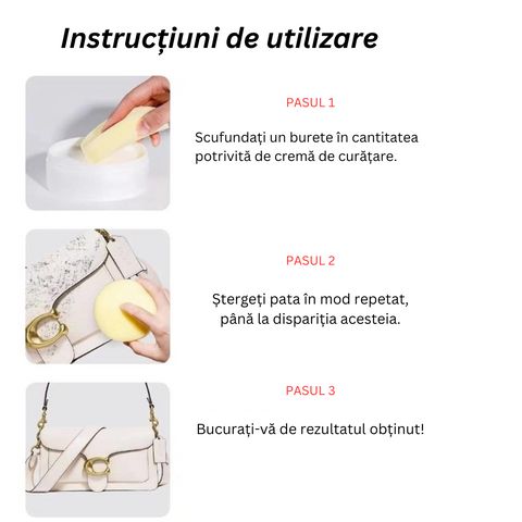 Crema de curatare universala pentru pantofi si suprafete textile